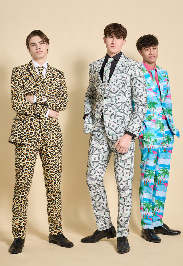3 Men wearing OppoSuits Suits for Prom
