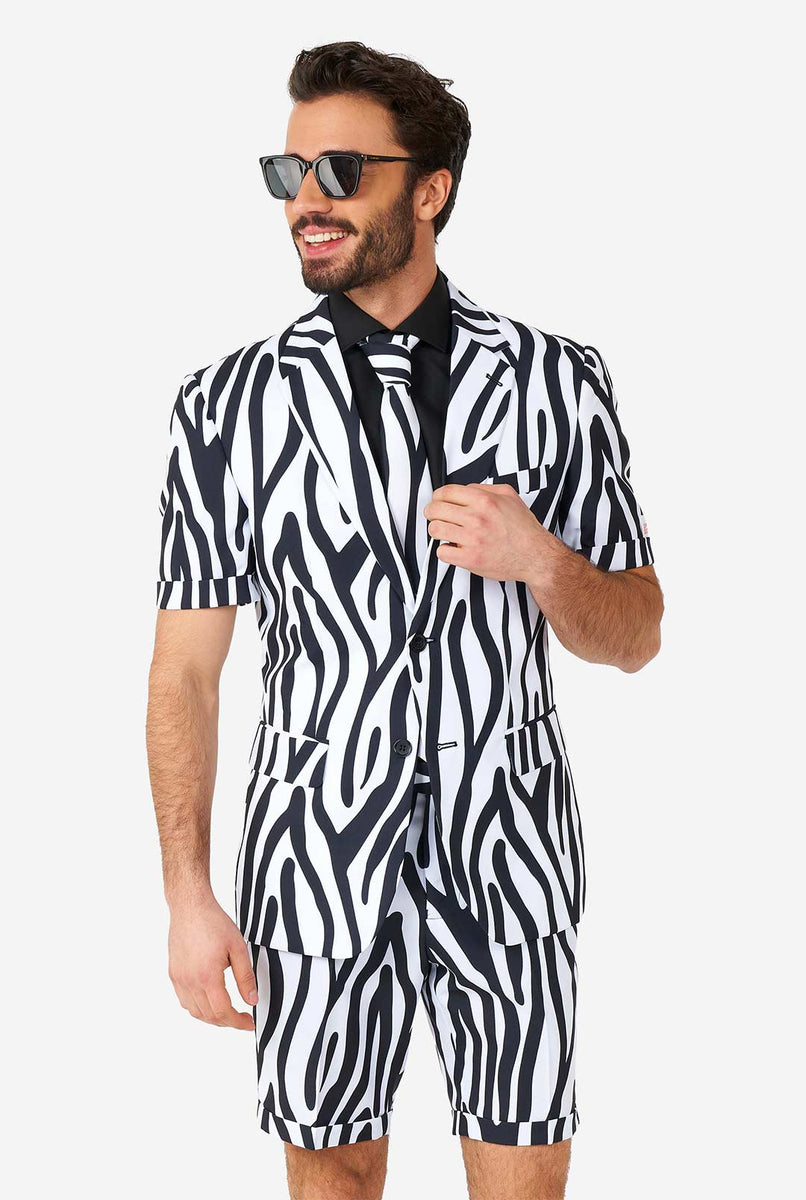 Summer Zazzy Zebra Summer Suit With Zebra Print OppoSuits summer-zazzy-zebra-summer-suit-with-zebra-print-opposuits