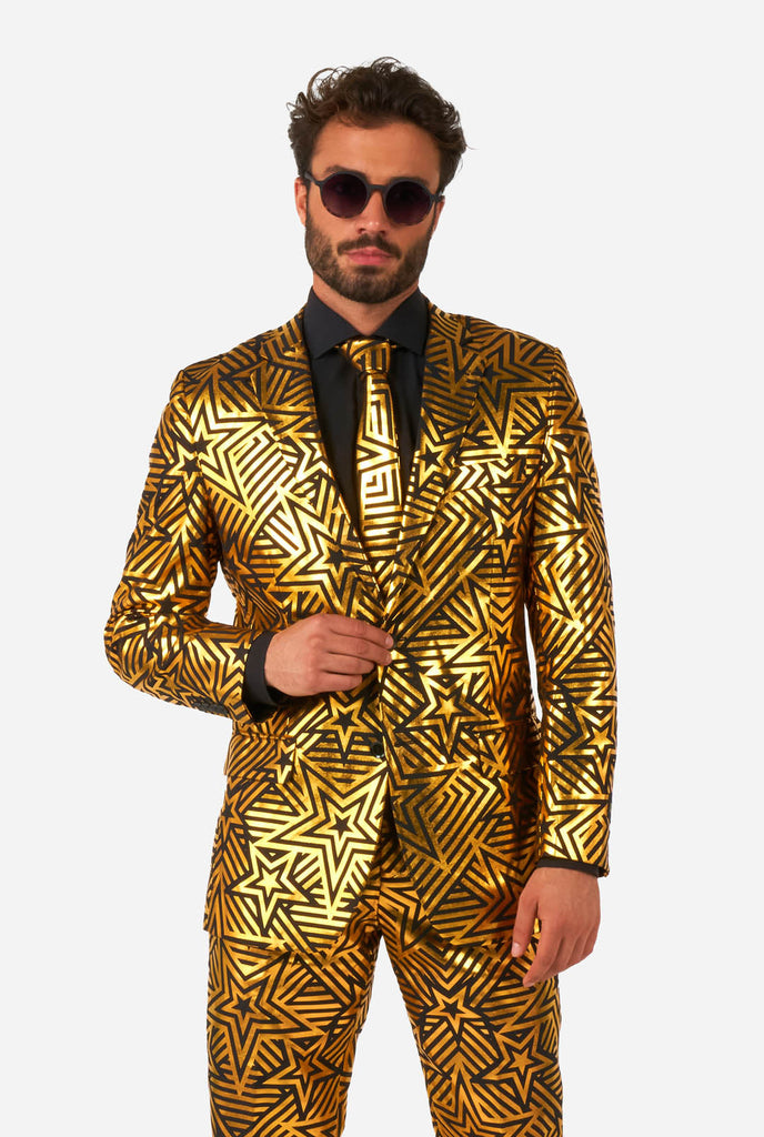 Amazon.com: Tuxedo Jacket Gold Applique Suits for Men Wedding Slim Fit  Party Dress Blazer 2 Piece Male Costume Homme : Clothing, Shoes & Jewelry