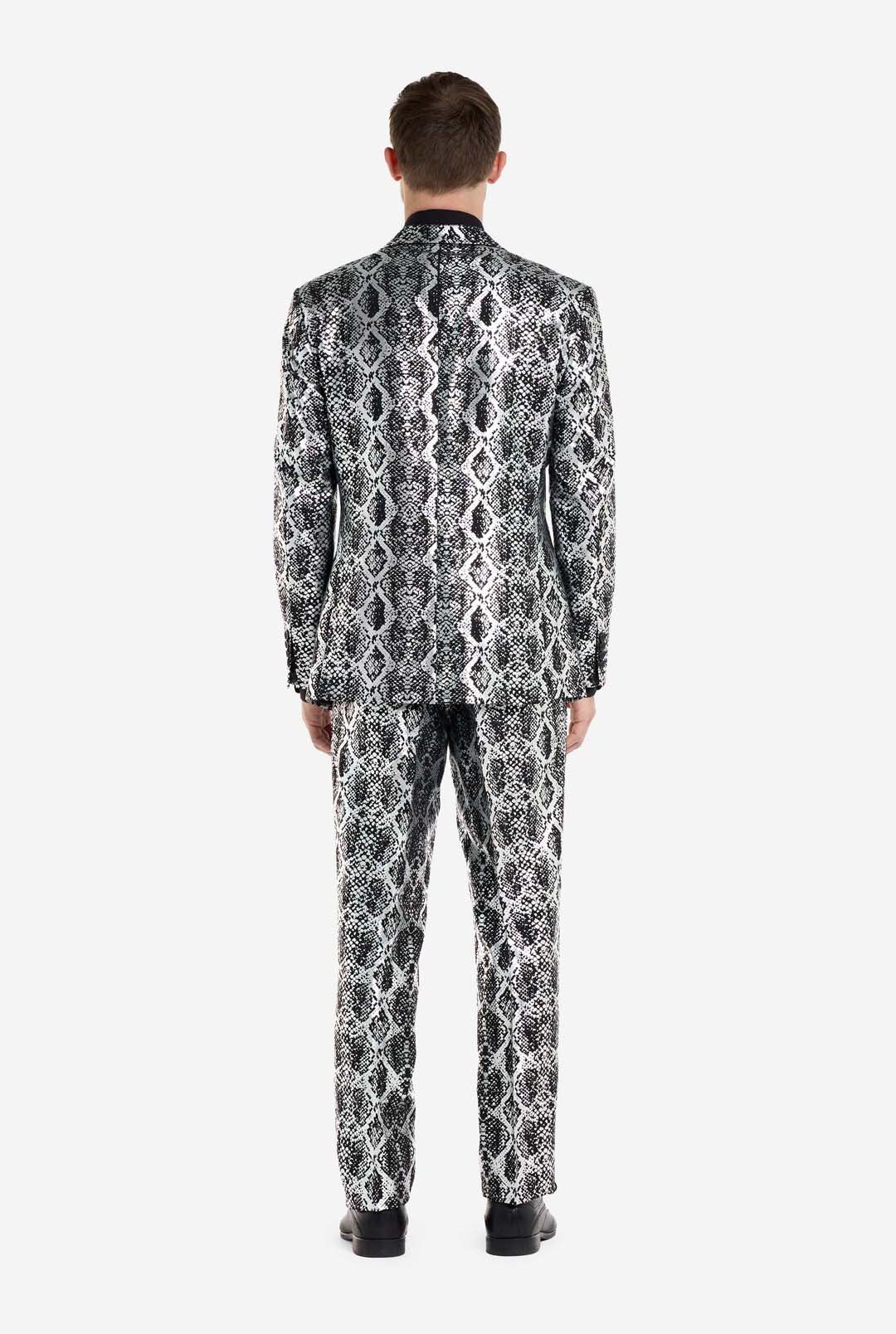 Silver Snake | Silver Snakeskin Men's Suit | OppoSuits