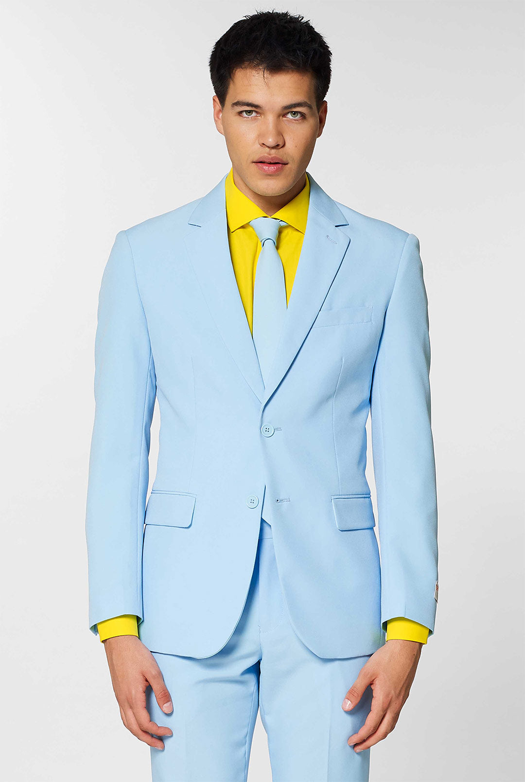 Mens 3 Piece Linen Suit Summer Breathable Wedding Cotton Baby Blue Light:  Buy Online - Happy Gentleman United States