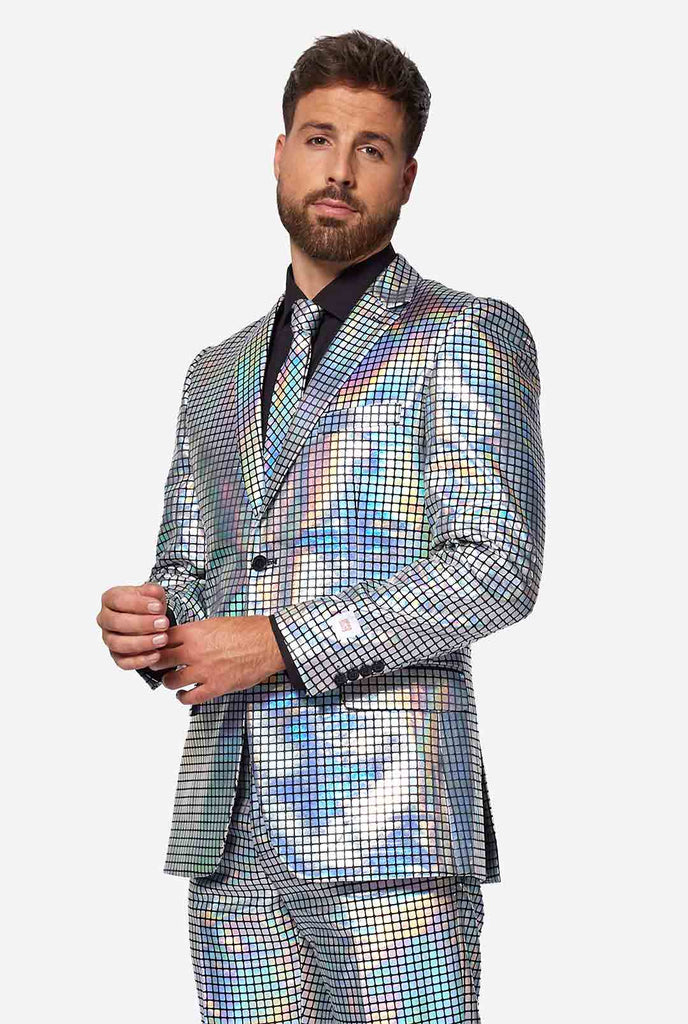 Man wearing Disco suit 