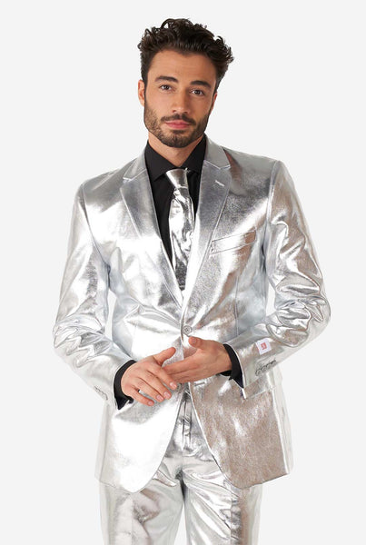 Silver Grey Satin Wedding Men Suit Formal Skinny Stylish Male Blazer Party  Custom Tuxedo 3 Piece Vestidos Suits For Men - Suits - AliExpress