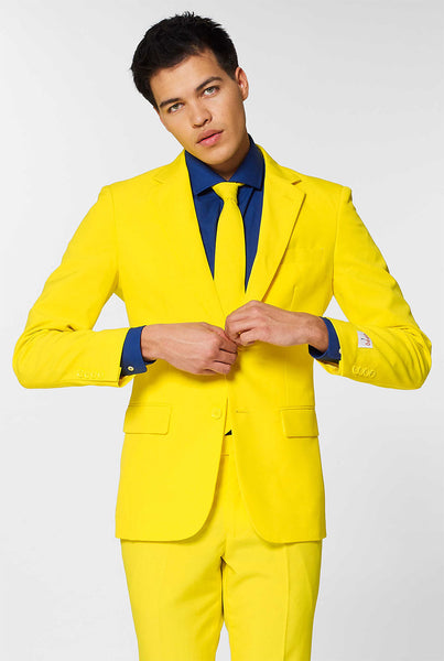 Yellow Mens Suits Men's Stylish Casual Solid Blazer Business Wedding Party  Outwear Coat Suit Tops - Walmart.com