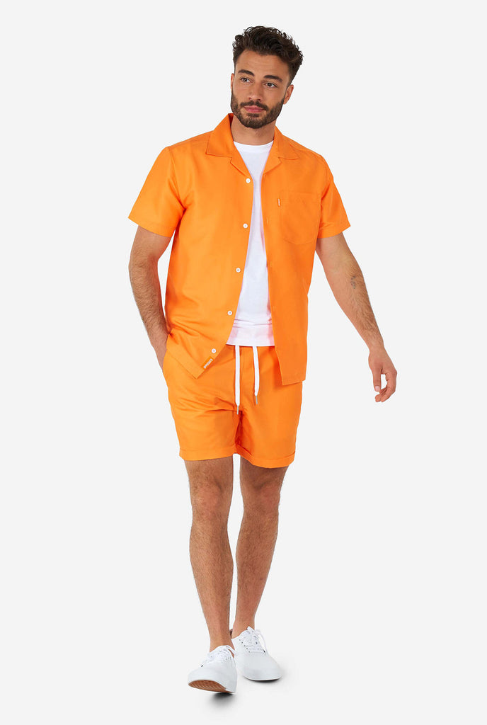 Man wearing Orange Summer set