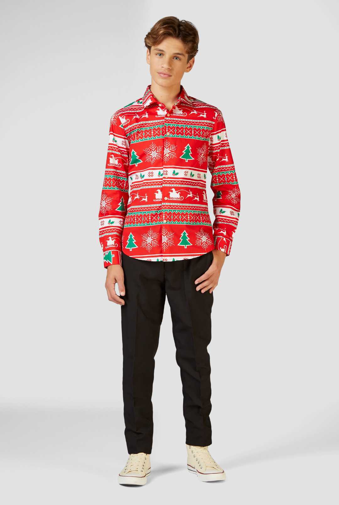 Teen Boys Shirt Winter Wonderland | Christmas Shirt for Teens | OppoSuits