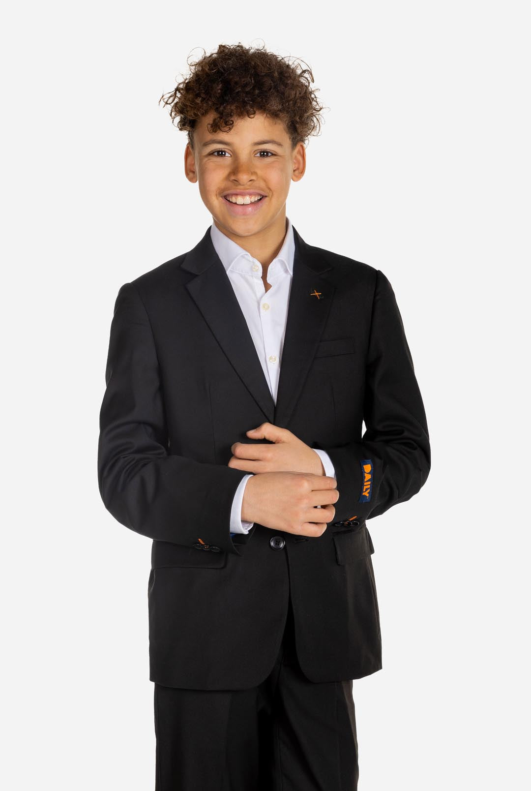 Daily Deep Black | Black Casual Teen Suit | OppoSuits